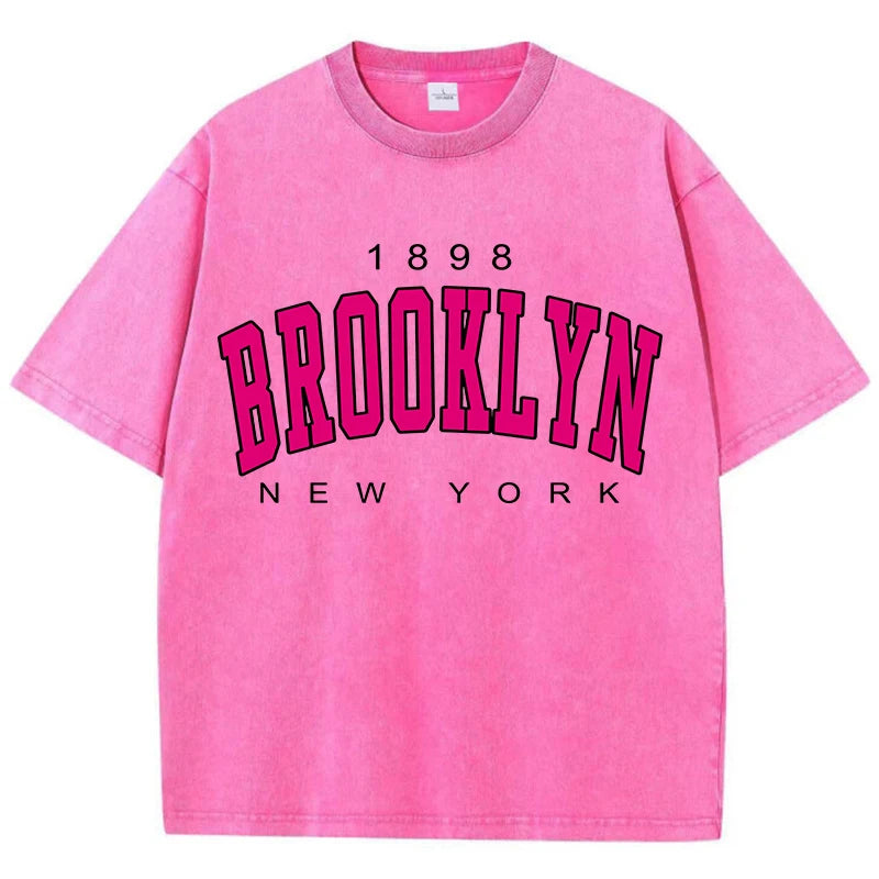 Unisex Cotton Washed Tees – Brooklyn New York Edition