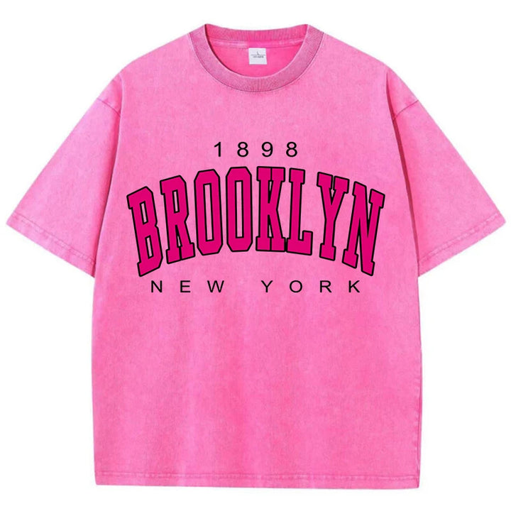 Unisex Cotton Washed Tees – Brooklyn New York Edition
