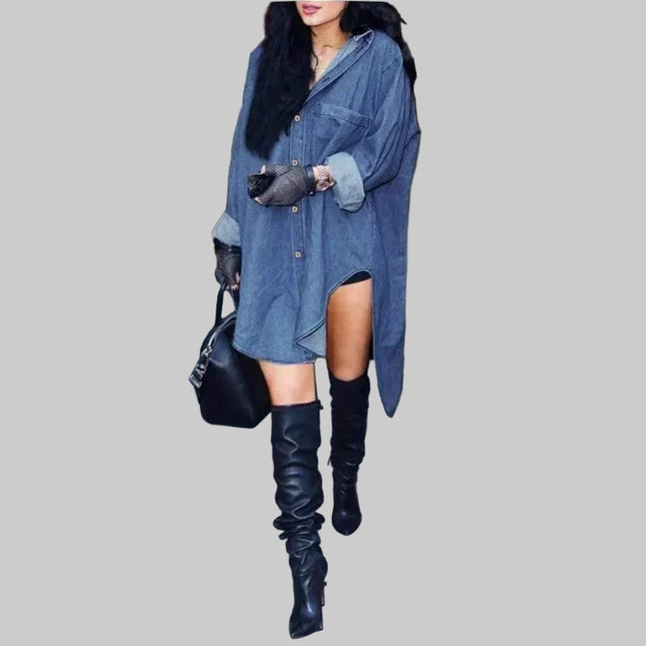 Casual Long Sleeve Irregular Denim Jacket