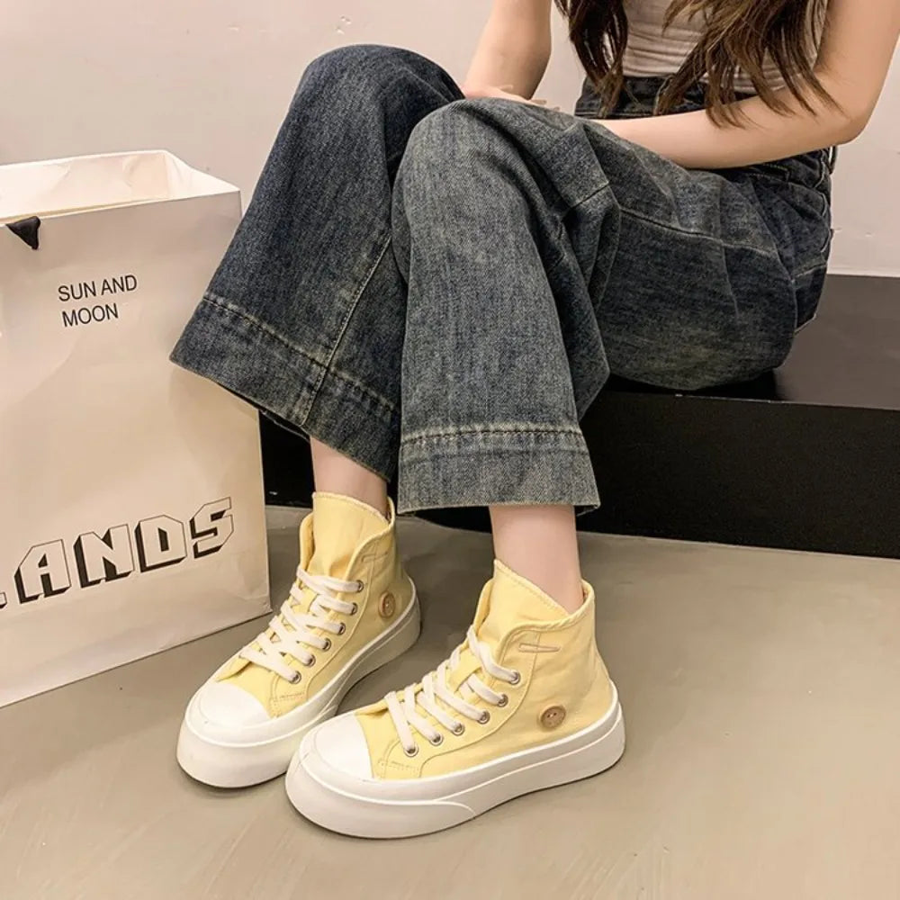 Soft High-Top Canvas Sneakers