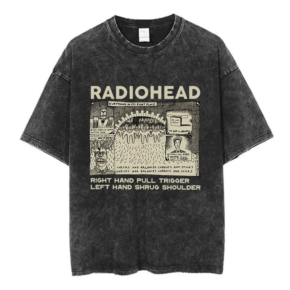 Radiohead Unisex Washed Cotton Tees