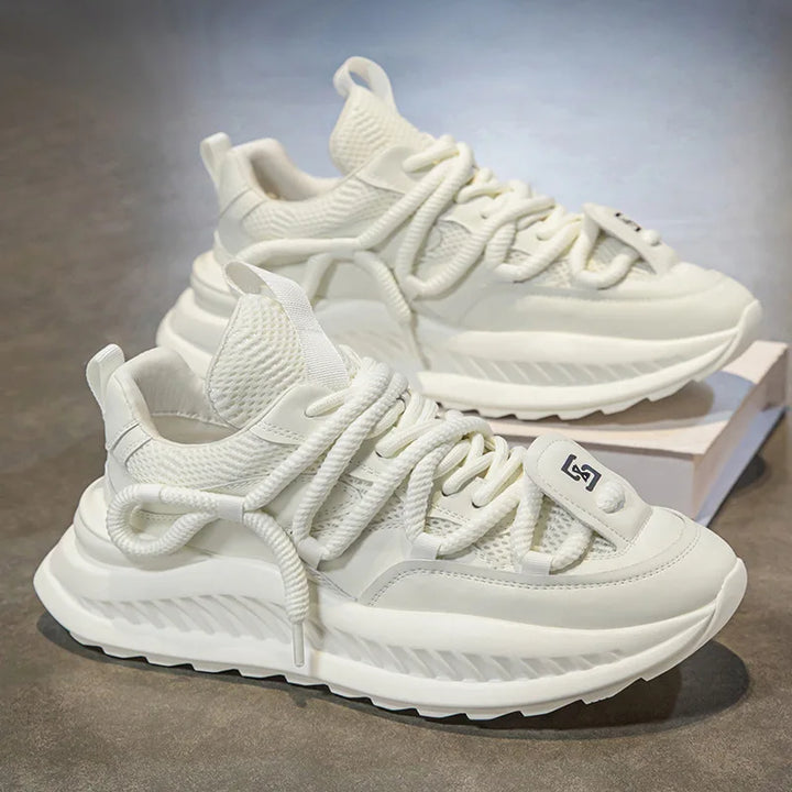 Versatile Casual Lace-Up Chunky Sneakers