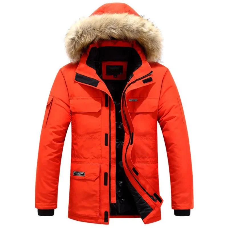 Premium Cotton Blend Fur Hooded Winter Jacket