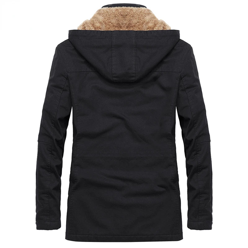 Thick Cotton Padded Multi-Pocket Military Cargo Parka