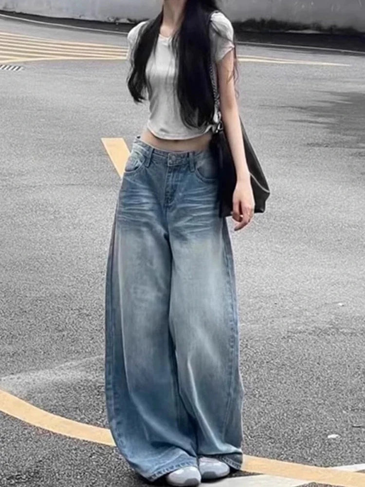 High Waisted Pear Shaped Loose Jeans