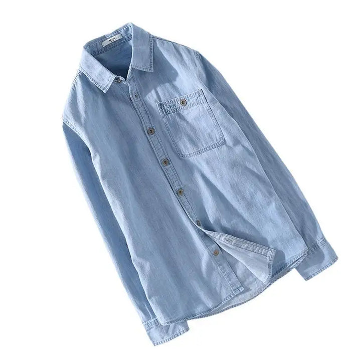 Casual Long Sleeve Thin Denim Shirt