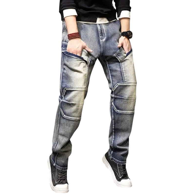 Multi-pocket Straight Fit Y2K Cargo Jeans