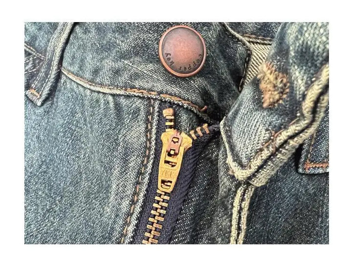 Modern embossed washed men's work jeans