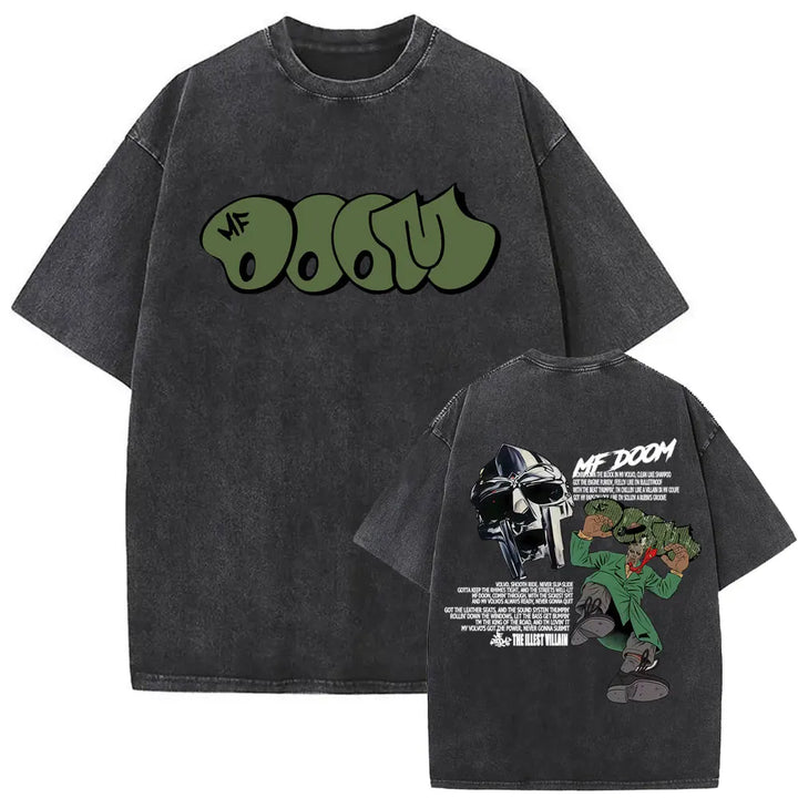 Retro Rapper Mf Doom Graphic Print Tshirt
