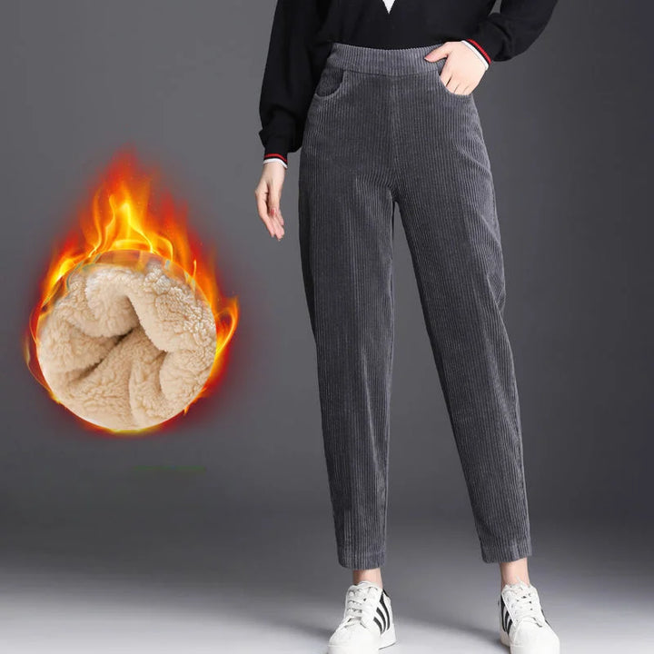 Cozy Thick Plush Corduroy Harem Pants