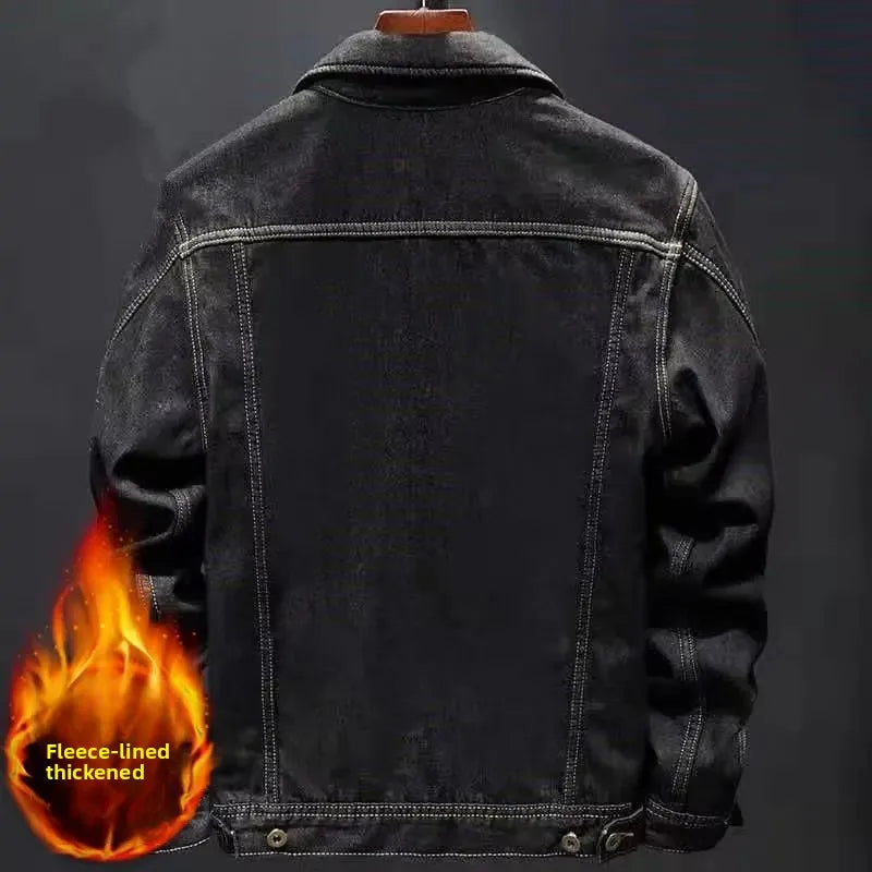 Thick Fleece-Lined Denim Jacket