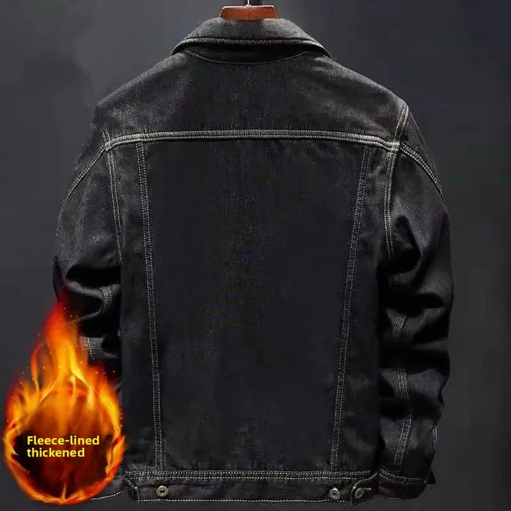 Thick Fleece-Lined Denim Jacket