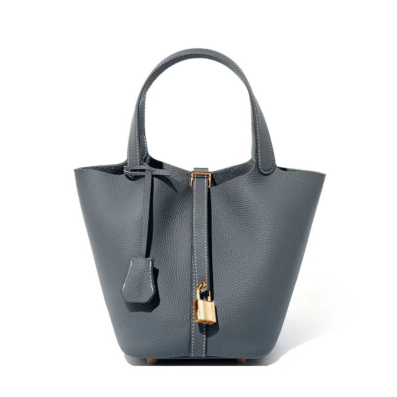 ANASTAS | Genuine Leather Shoulder Bucket Bag