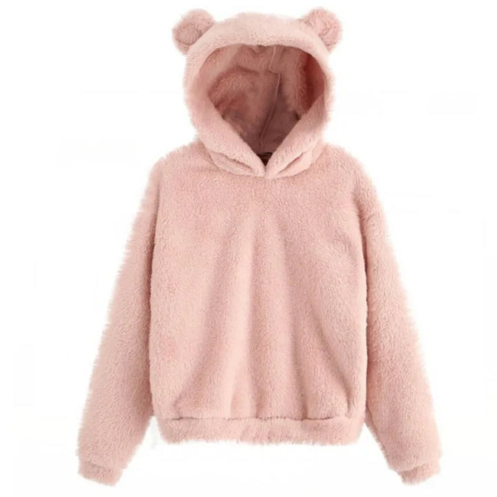 Cozy Plush Rabbit Ear Hoodie Sweatshirt