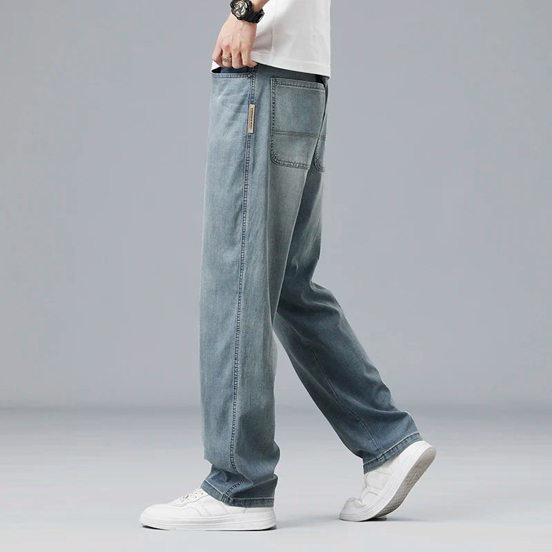 Men's Ultra-Thin Straight Denim Jeans