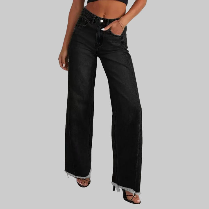 Vintage-Inspired High-Waisted Straight Leg Jeans