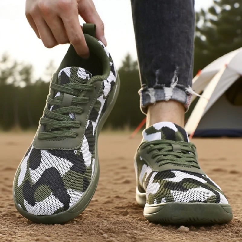Minimalist  Camouflage Wide Toe Breathable Sneakers
