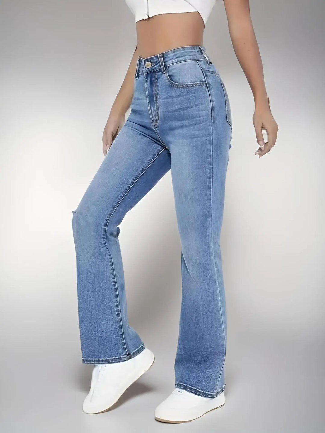 Trendy High-Waisted Slimming Jeans