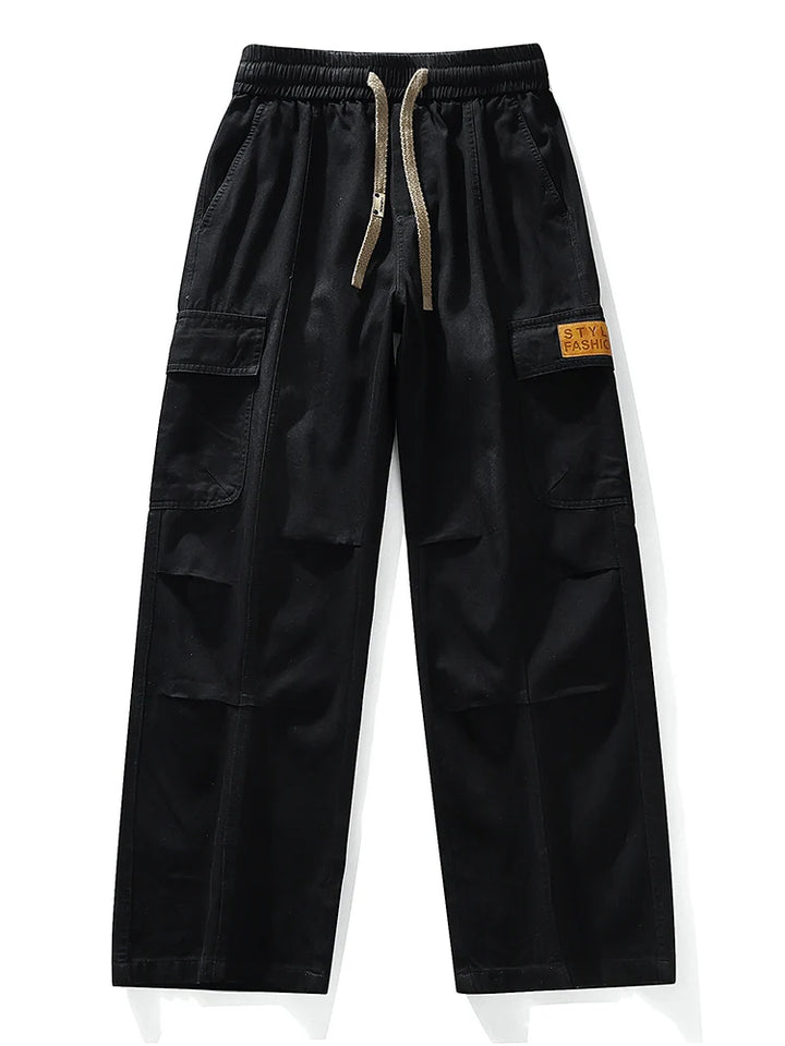 Washed Classic Denim Cargo Jeans