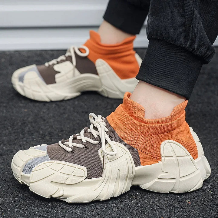 Trendy Thick-Sole Sneakers with Legged Socks
