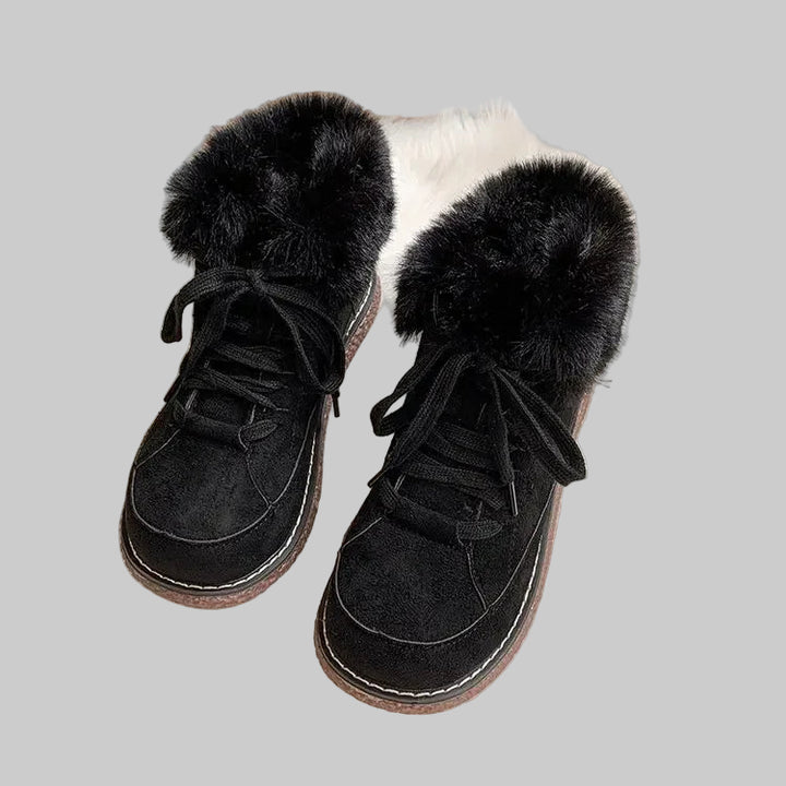 Waterproof Zipper Soft Fur Winter Boots