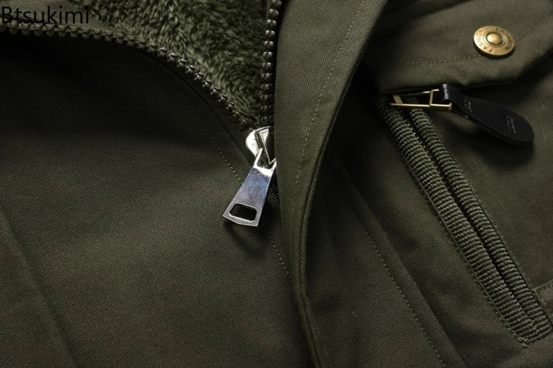 Premium Cotton Fleece Hooded Parkas Jackets