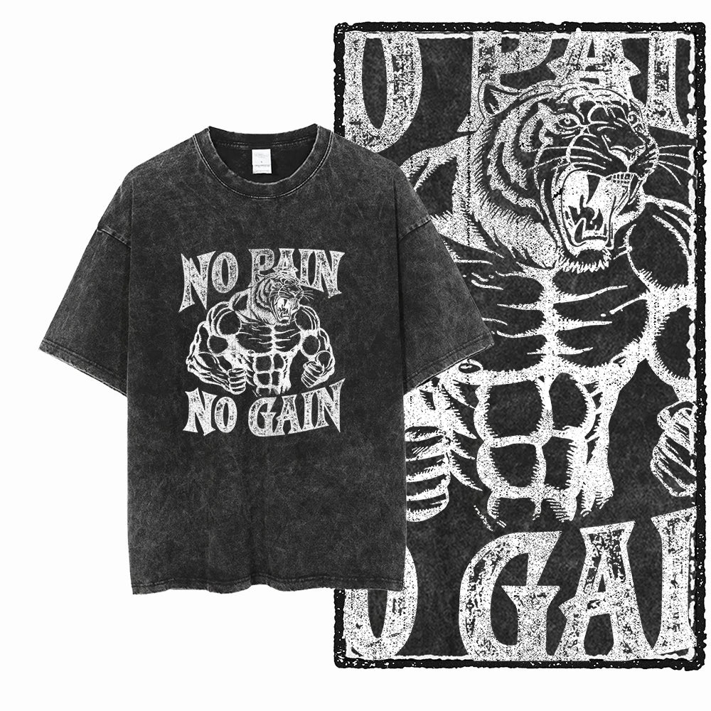 Skull Graphic Acid Washed Tees
