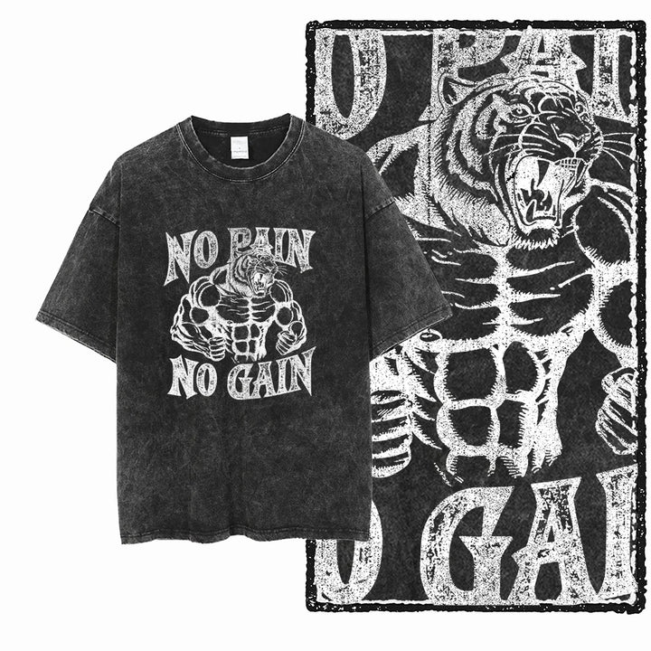 Skull Graphic Acid Washed Tees