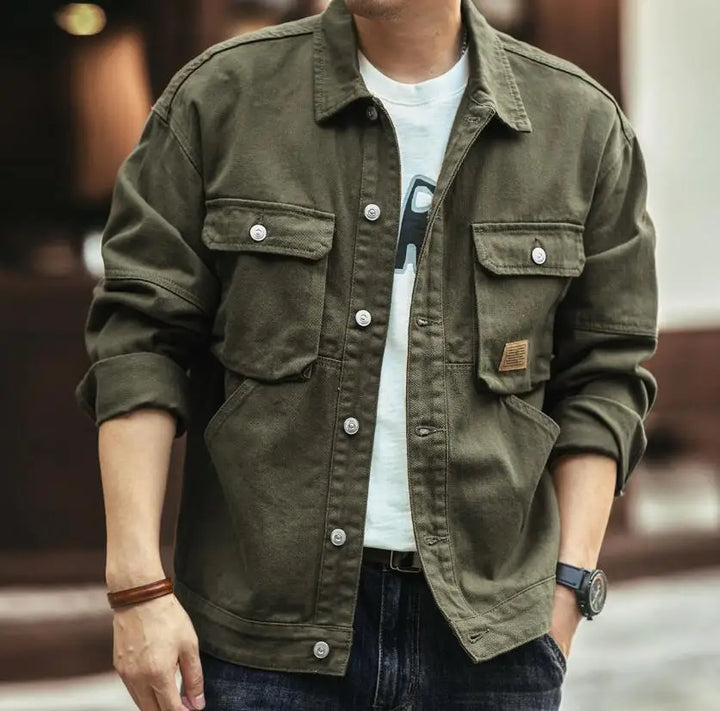 Retro Cargo American Style Lapel Bomber Coat