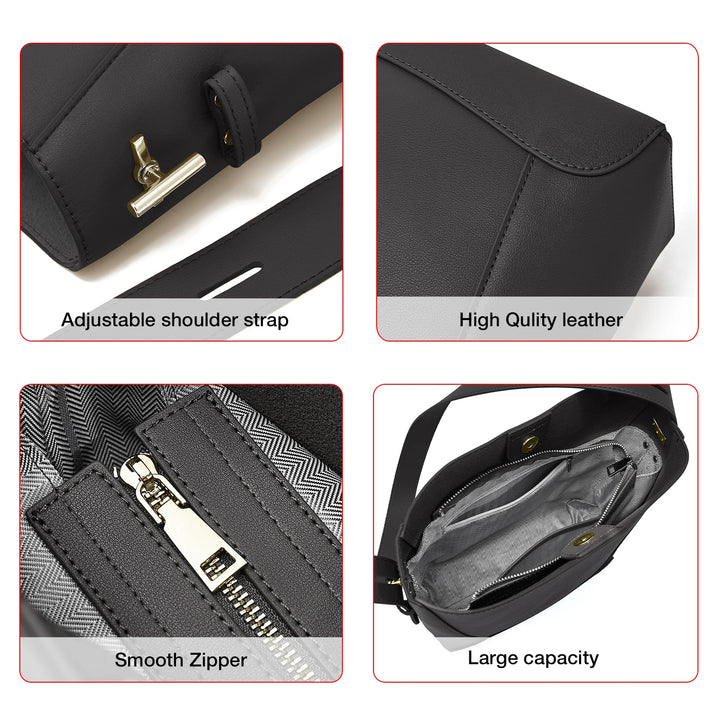 Hobo Leather Shoulder Bucket Bag