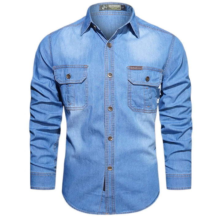 Pure Cotton Bamboo Washed Denim Shirt