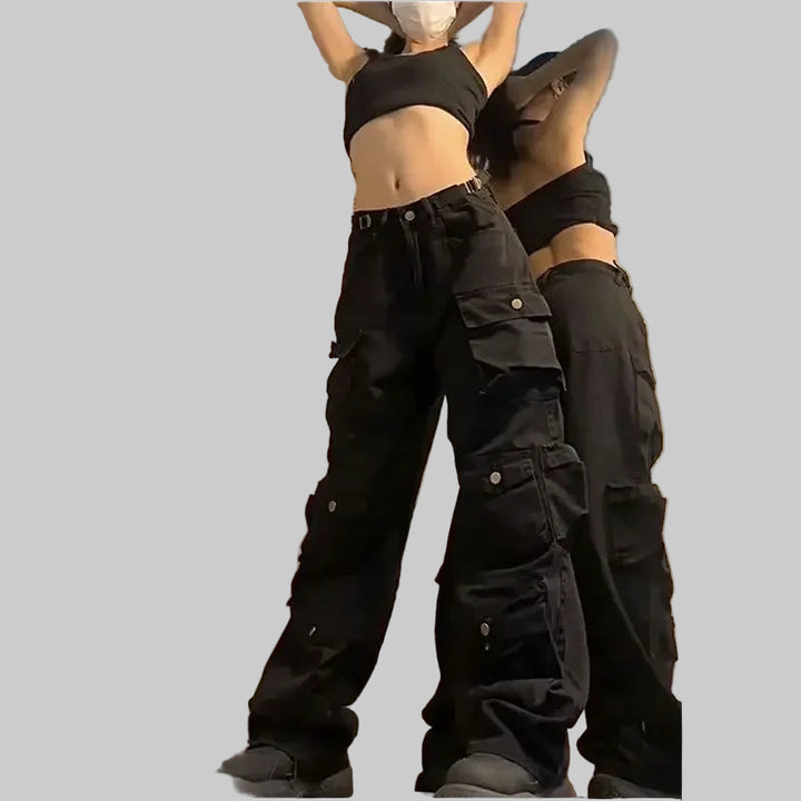 Y2K Vintage-Inspired Wide Leg Cargo Pants