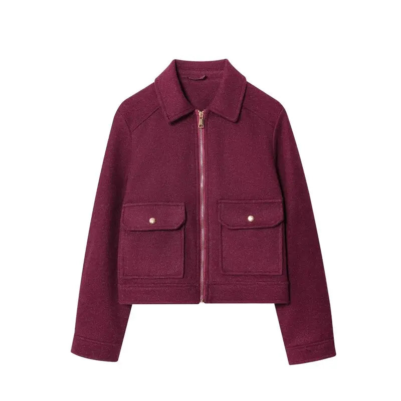 Chic Zipper Accent Coat for Fall