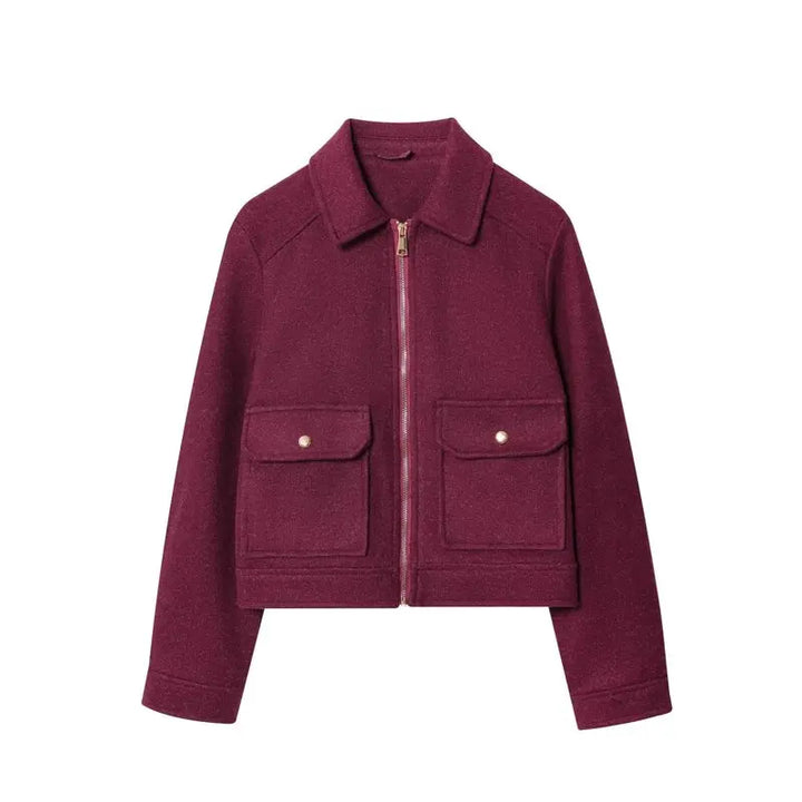 Chic Zipper Accent Coat for Fall