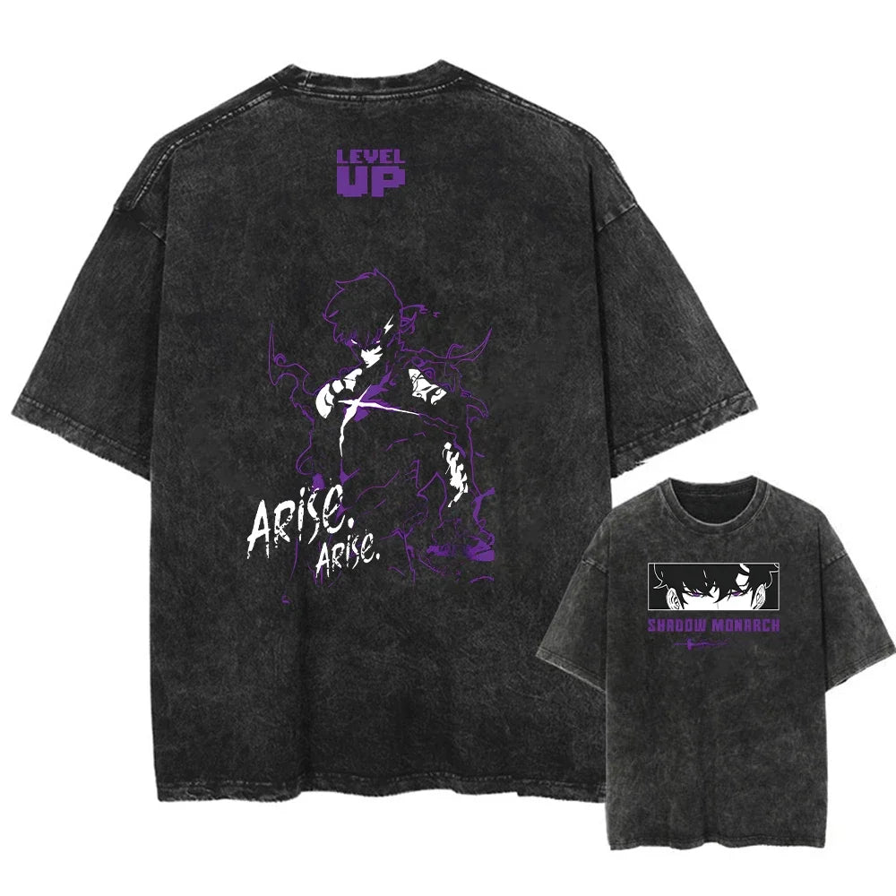 Japanese Anime Graphic Washed T-Shirt