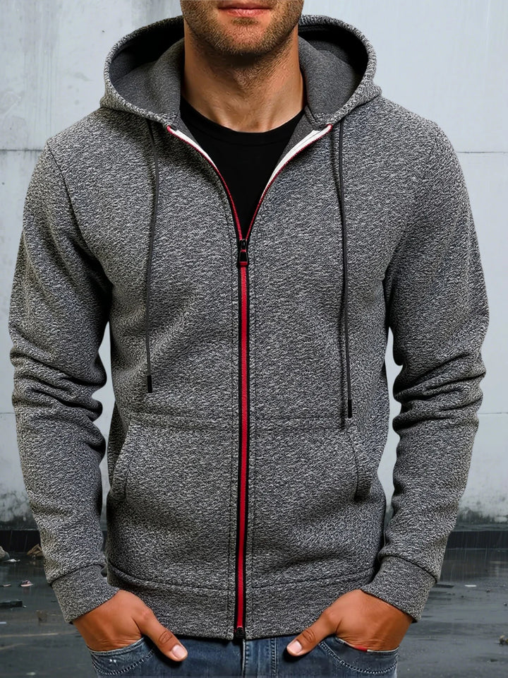 Long Sleeve Zip-Up Athletic Hoodie