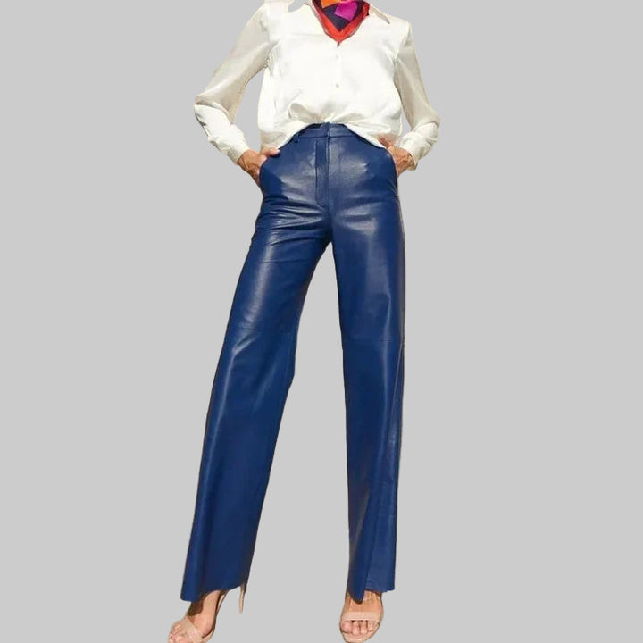 Spring Fashion High Waist Leather Pants