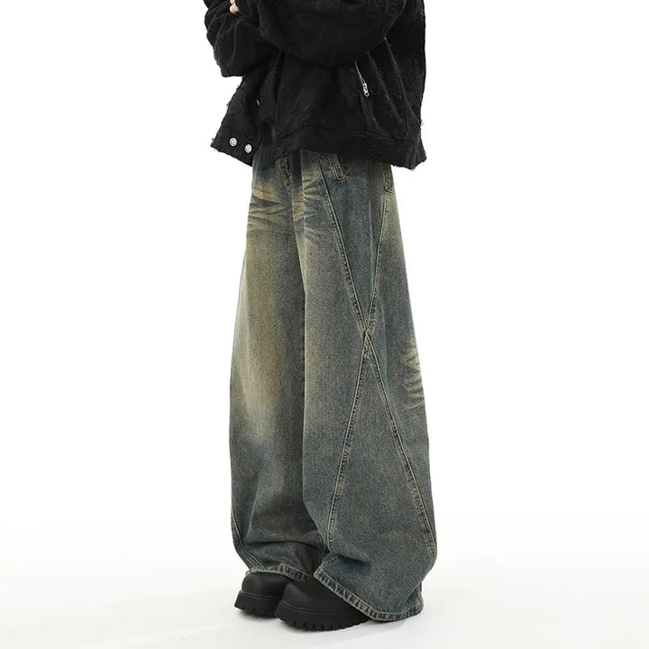 Y2K Streetwear Baggy Flared Cargo Jeans