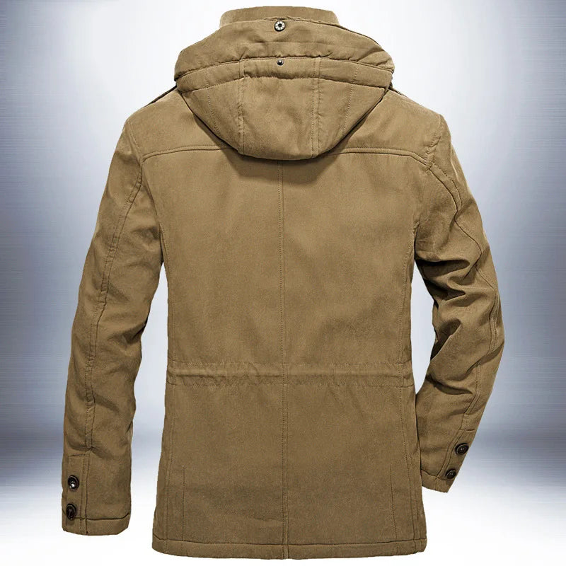 Warm Parka Windbreaker with Detachable Cashmere Liner