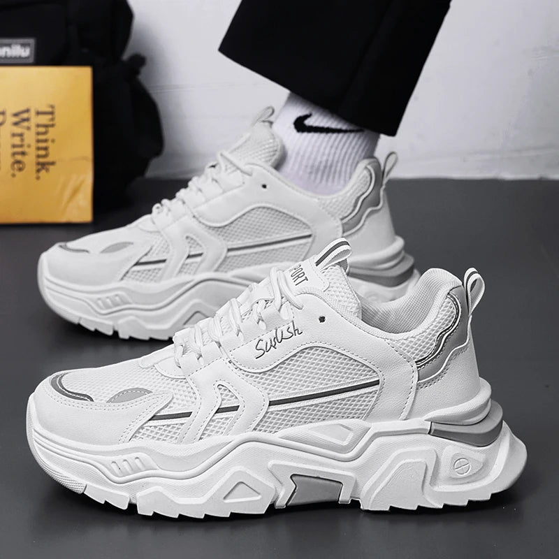 Thick-Soled Casual Mesh Sneakers