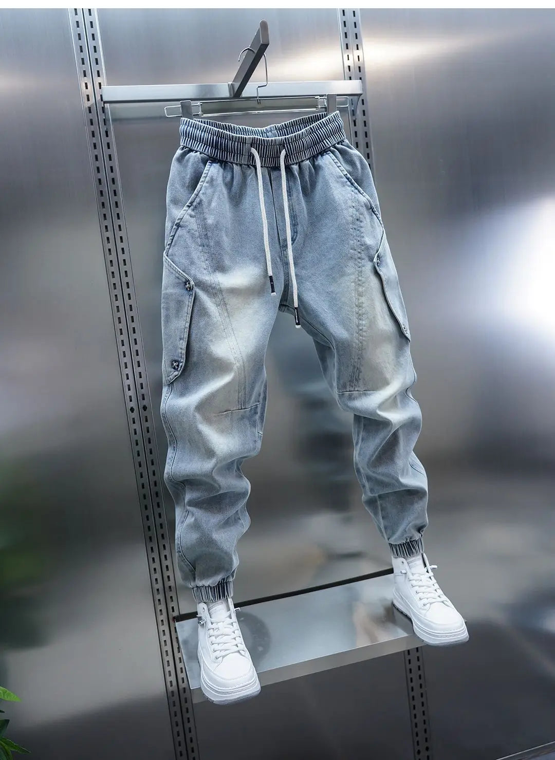 Blue Harem Streetwear Jogger Jeans