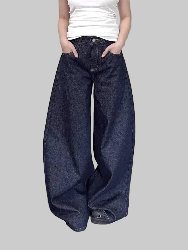 Trendy Unisex High Street Wide-Leg Jeans