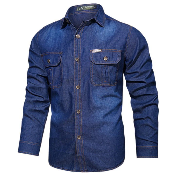 Pure Cotton Bamboo Washed Denim Shirt