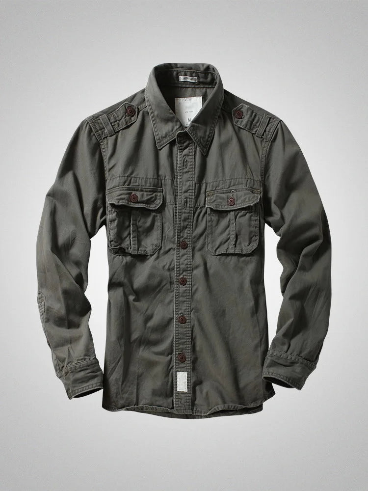 Vintage American Long Sleeve Camouflage Outdoor Shirt