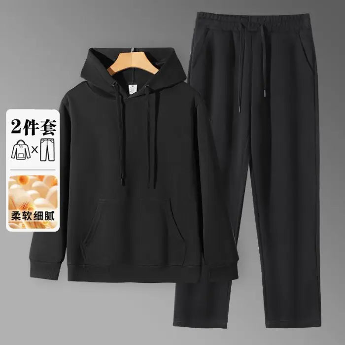 Trendy Hooded Sweatshirt and Sweatpants Set