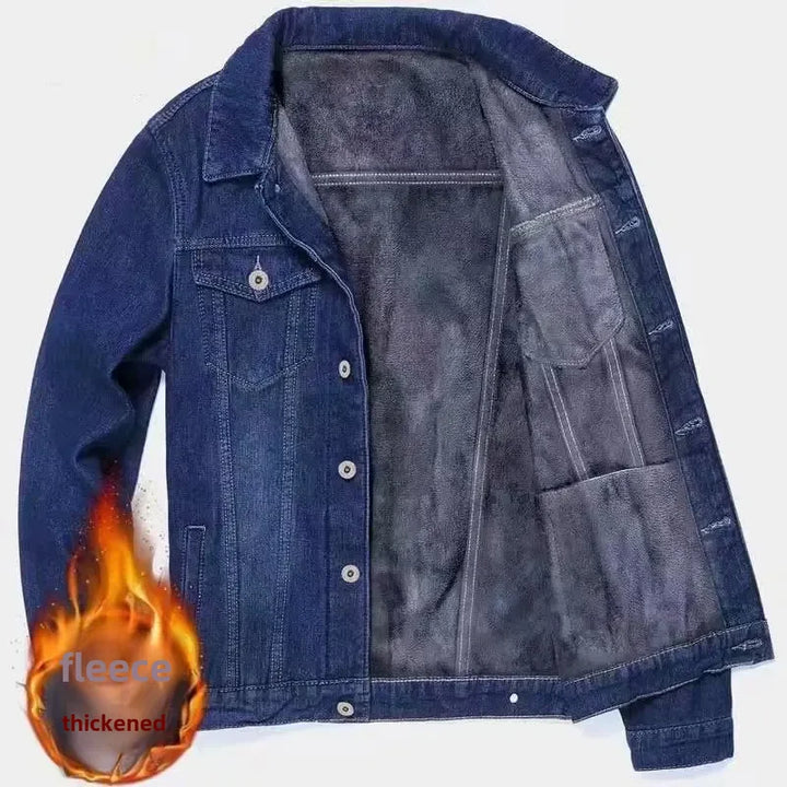 Trendy Winter Fleece-Lined Denim Jacket