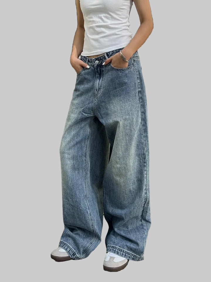 Vintage Emo Loose Washed Blue Jeans