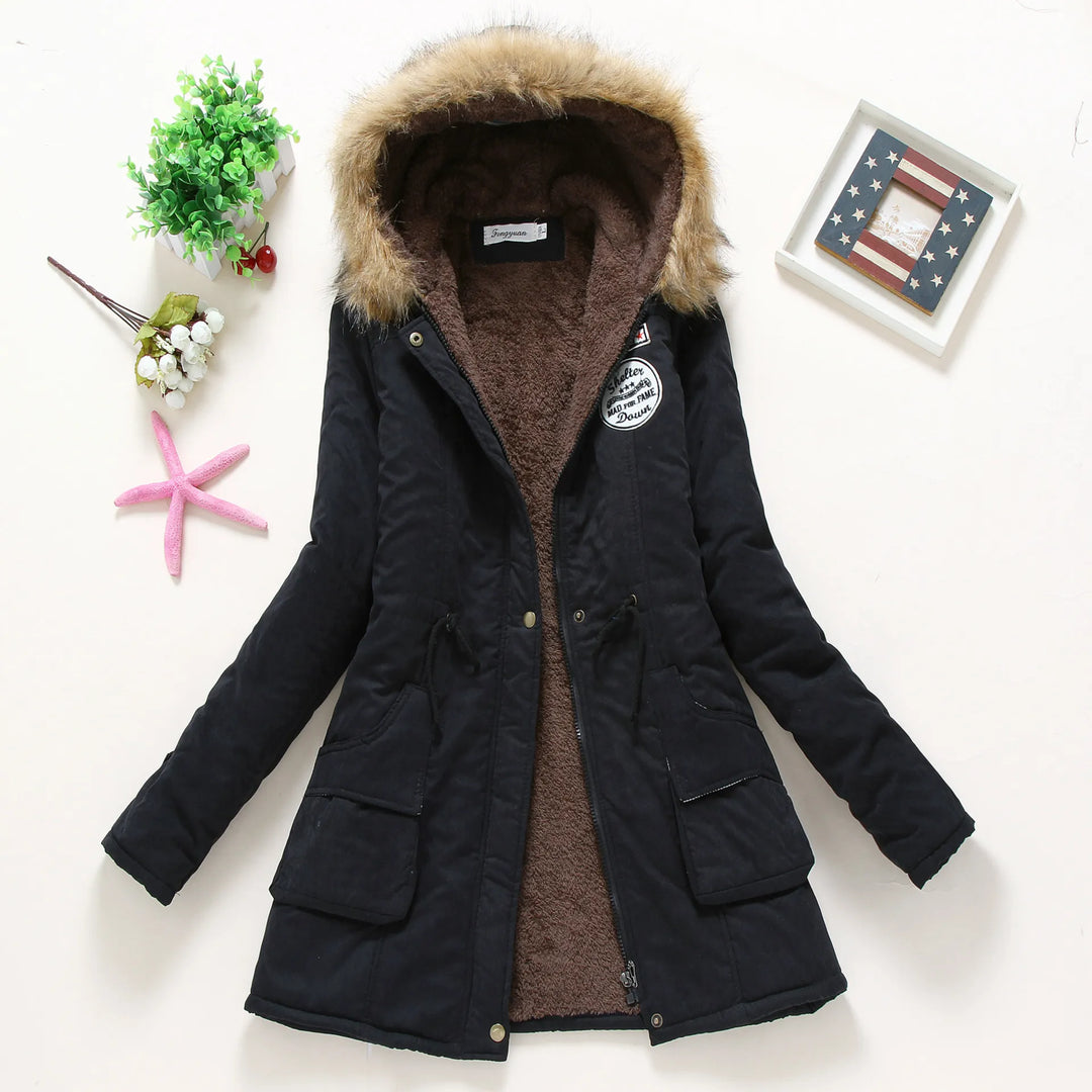 Cotton Padded Hooded Parka Jacket