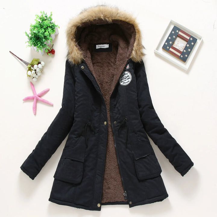 Cotton Padded Hooded Parka Jacket