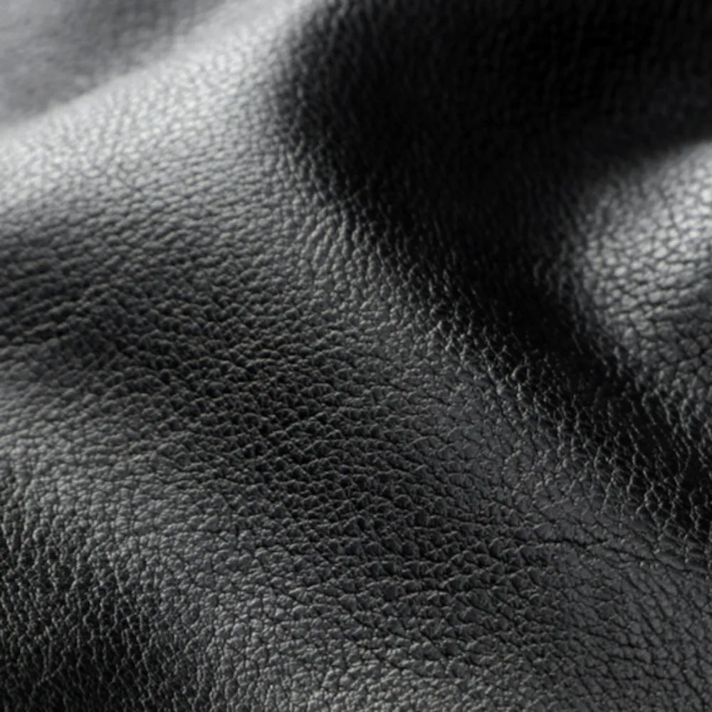 Hooded Leather Motorcycle Winter Coat